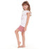 Girls summer pajama set Princess Crown t-shirt + Pink shorts